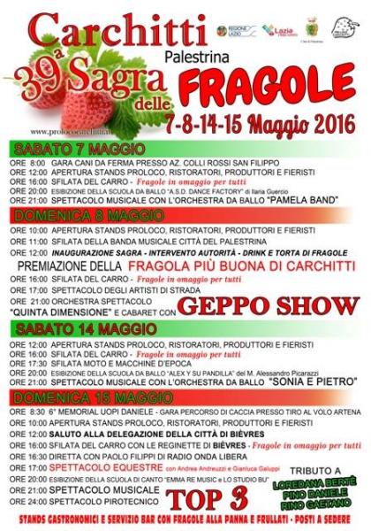39° SAGRA DELLE FRAGOLE DI CARCHITTI
