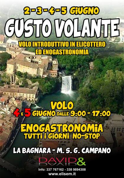 volo in elicottero ed enogastronomia