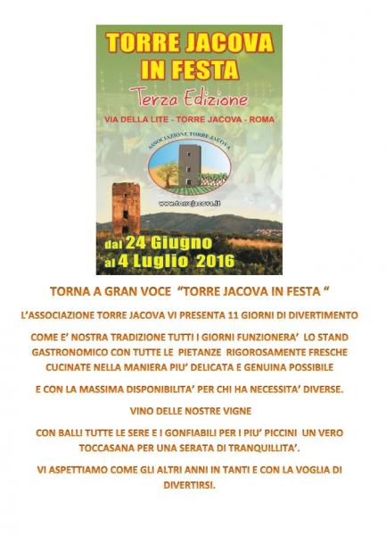 Torre Jacova in festa
