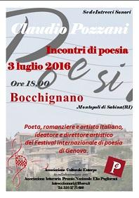 Incontri di Poesia. Claudio Pozzani
