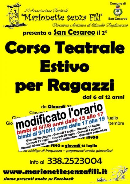 CORSI ESTIVI PER BAMBINI E RAGAZZI