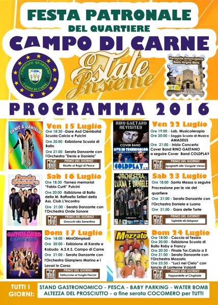 Festa Estate Insieme Campo di Carne 2016