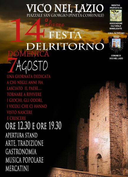 14°EDIZIONE FESTA DEL RITORNO