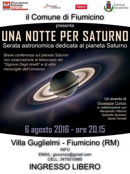 Una notte per Saturno