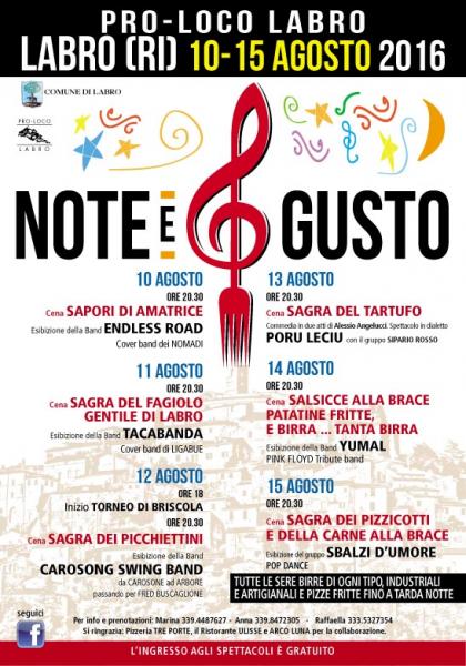 NOTE E GUSTO