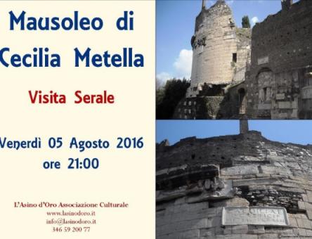 Il Mausoleo di Cecilia Metella in serale