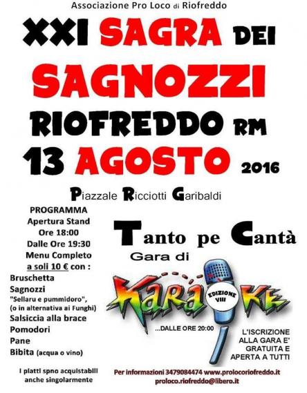 XXI Sagra dei Sagnozzi