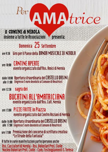 Nerola per Amatrice - Bucatini all'Amatriciana