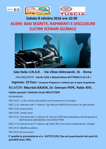 7° Convegno Ufologico Gruppo Skywatcher Romano