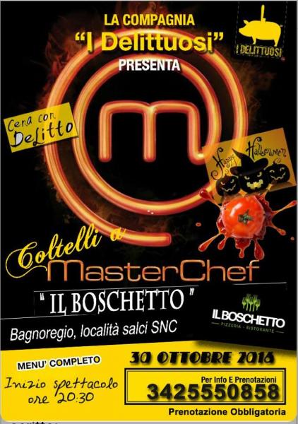 Cena con delitto 30 ottobre 2016 Bagnoregio
