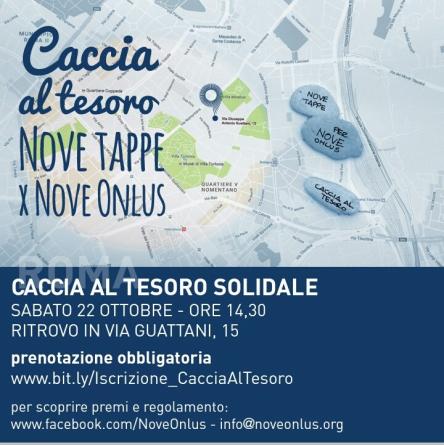 Caccia al tesoro: Nove tappe per Nove Onlus
