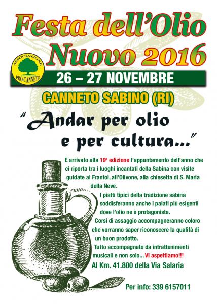 19a Festa dell'Olio Nuovo 2016