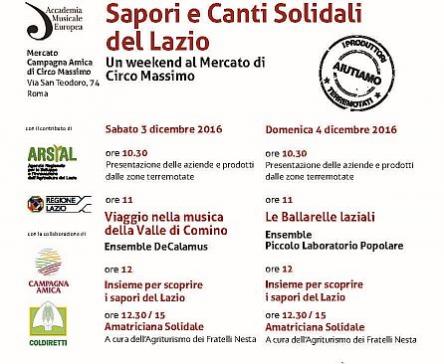 Sapori e Canti Solidali del Lazio