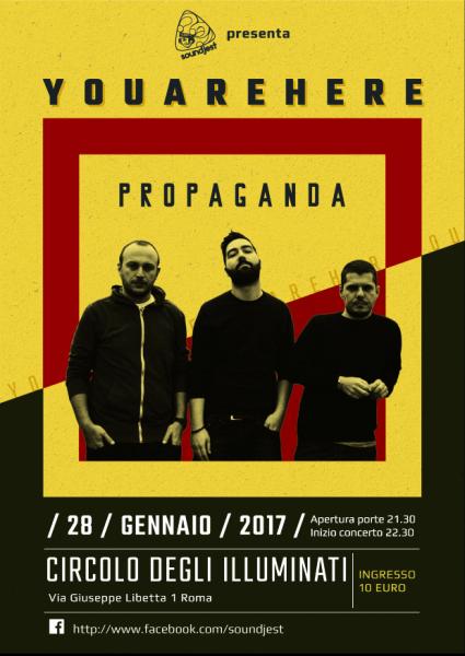 Concerto Youarehere 28 gennaio - Circolo degli Illuminati Roma