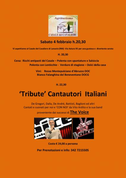 CANTAUTORI ITALIANI 'TRIBUTE'