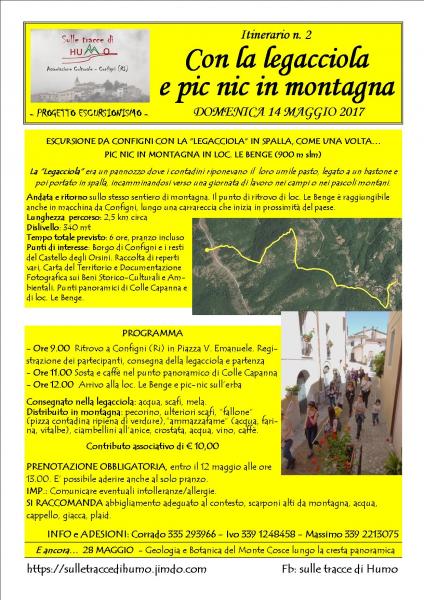 Con la legacciola e picnic in montagna