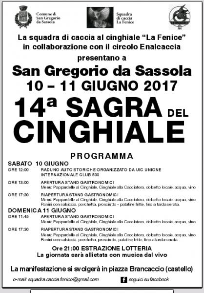 14ª SAGRA DEL CINGHIALE – SAN GREGORIO DA SASSOLA