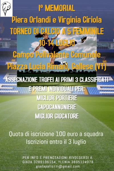 TORNEO DI CALCIO A 5 FEMMINILE