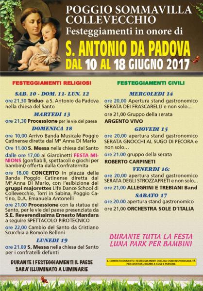 Festeggiamenti in onore di S.Antonio da Padova