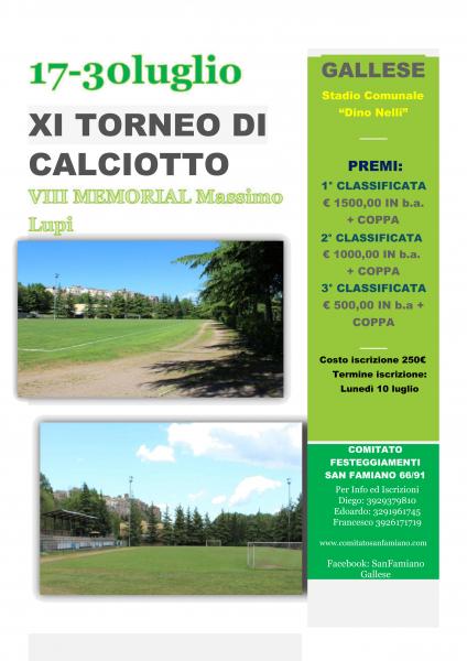 XI TORNEO DI CALCIOTTO