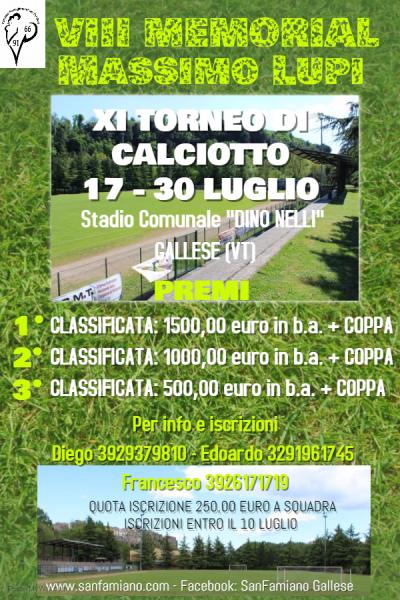 XI TORNEO CALCIOTTO