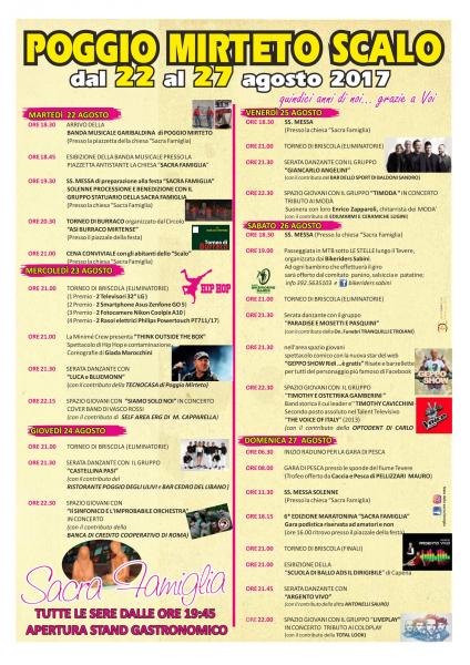 FESTA SACRA FAMIGLIA 2017