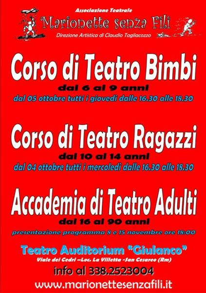 CORSI DI TEATRO