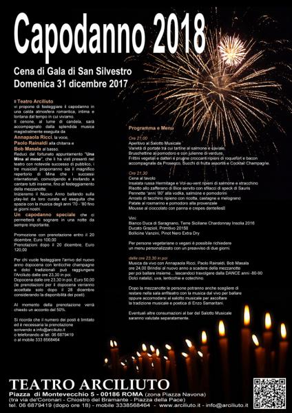 Capodanno 2018 al Teatro Arciliuto di Roma