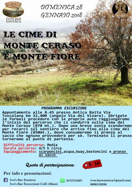 Escursione Le Cime di Monte Ceraso e Monte Fiore