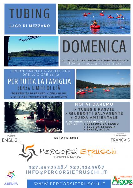 Tubing sul lago di Mezzano