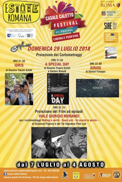 Serata di cinema e corti al Casale Caletto Festival