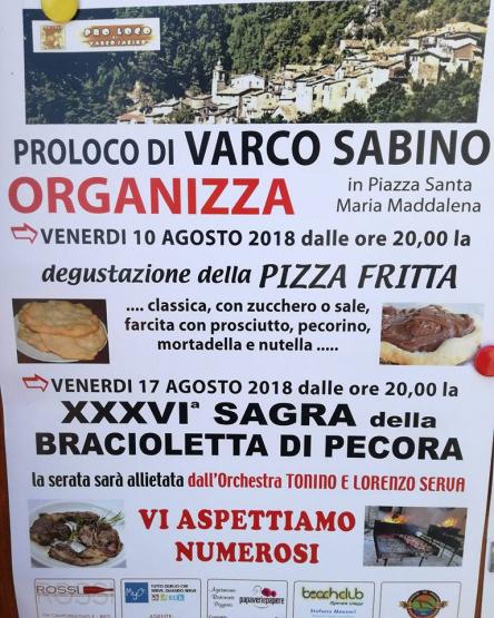 Degustazione delle pizze fritte e 36° Sagra della Bracioletta di pecora