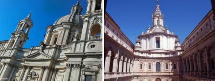 Capolavori del Borromini: Sant’Ivo e Sant’Agnese