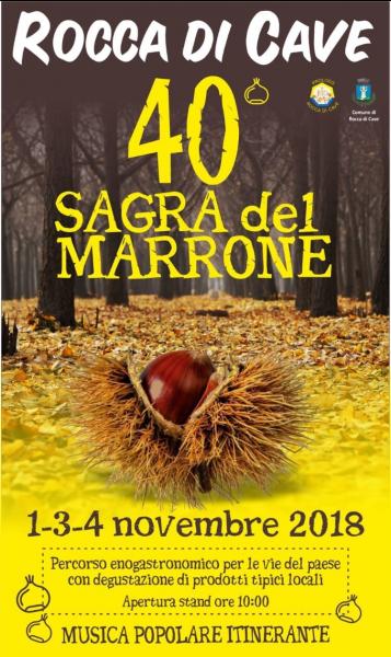 SAGRA DEL MARRONE ROCCA DI CAVE 2018