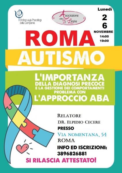 SEMINARIO DI ALTA FORMAZIONE SULL’IMPORTANZA DELLA DIAGNOSI PRECOCE E L'APPROCCIO ABA