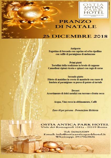 Pranzo di Natale - 25 dicembre 2018 Ostia Antica Park Hotel Roma