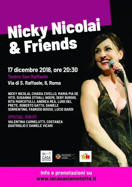 Nicky Nicolai & Friends per la Casa Internazionale delle donne