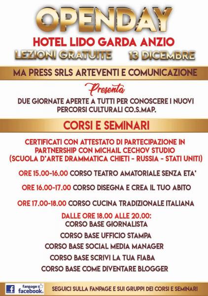 Lezioni prova gratuite ad Anzio il 13 dicembre con la Ma Press