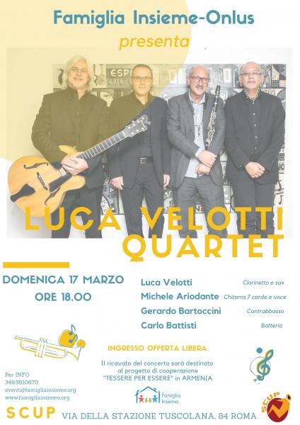 LUCA VELOTTI QUARTET –JAZZ E SOLIDARIETA’