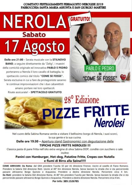 PIZZE FRITTE E SPETTACOLO DI PABLO E PEDRO