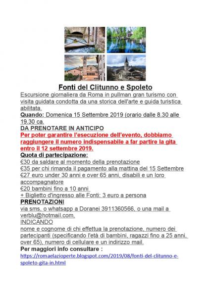 Fonti del Clitunno e Spoleto