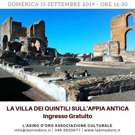 La Villa dei Quintili sull’Appia Antica. Ingresso gratuito