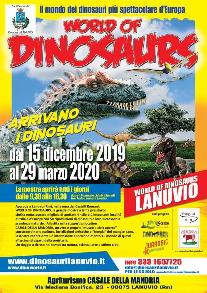 Arrivano i dinosauri ai Castelli Romani