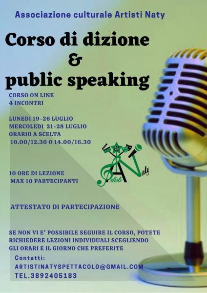 CORSO ON LINE DI DIZIONE & PUBLIC SPEAKING