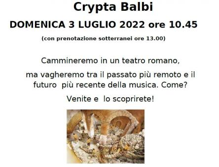 Escursione musicale alla Crypta Balbi