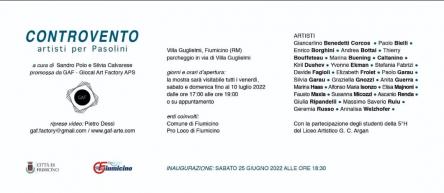 OmoGirando la mostra Controvento, artisti per Pasolini a Villa Guglielmi e il centro di Fiumicino