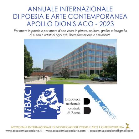 Annuale Internazionale Apollo dionisiaco invita poeti e artisti alla Biblioteca Nazionale di Roma