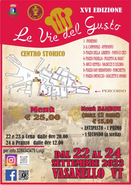 LE VIE DEL GUSTO XVI°EDIZIONE