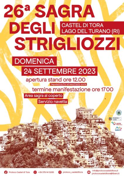Sagra degli Strigliozzi a Castel di Tora il 24 settembre