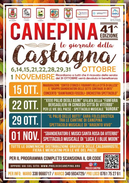 41° Edizione delle giornate della castagna Canepina